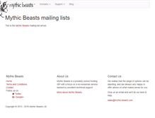 Tablet Screenshot of lists.beasts.org